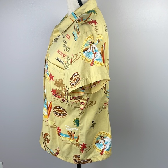 Tori Richard Honolulu Kona Brewing Co Hawaii Womens Shirt SZ XL Made in USA - Picture 8 of 11